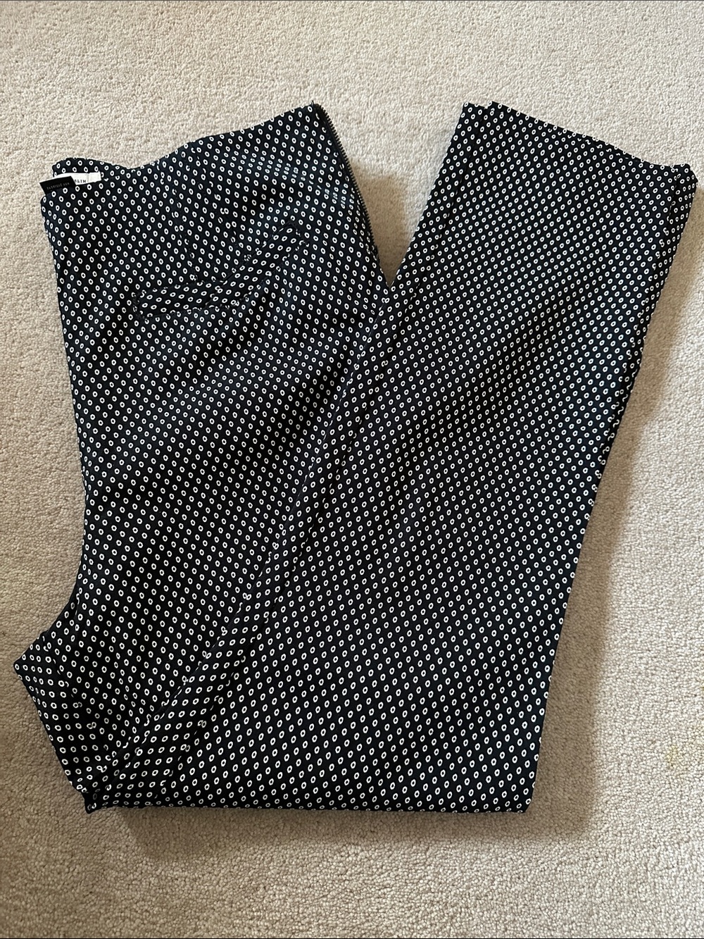 Anthropologie Black Pants with White Dot Print!